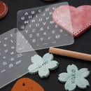 3pcs Handmade Leather Printing Stamping Tool Handcraft Printing Tool 3.15"*3.15" 3.74"*0.31"