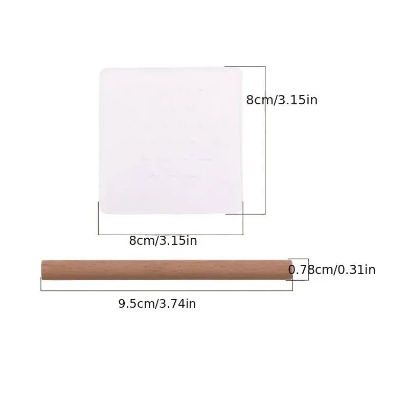 3pcs Handmade Leather Printing Stamping Tool Handcraft Printing Tool 3.15"*3.15" 3.74"*0.31"