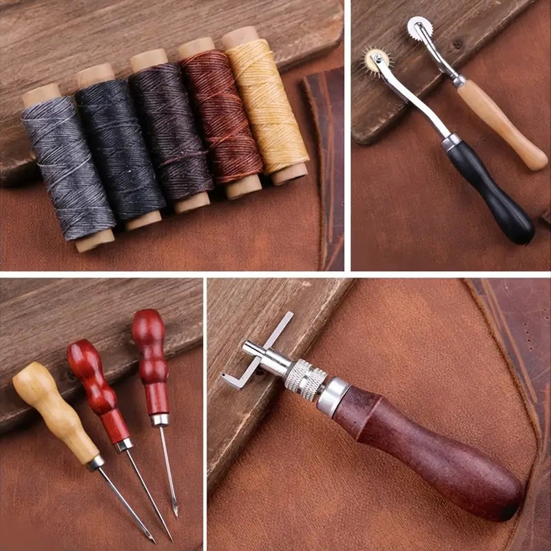 Leather Working Tools Kit | Leather Crafting Tools And Supplies | Leather Sewing And DIY Leather Craft Making