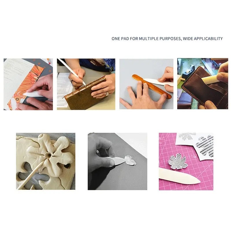 2pcs Bone Color Shaping Knife Leather Trimming Device DIY Manual Crimping Edge Sealing Tool Leather Shaping Trimming Origami Knife