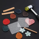 3pcs Handmade Leather Printing Stamping Tool Handcraft Printing Tool 3.15"*3.15" 3.74"*0.31"