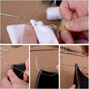 21pcs Leather Sewing Kit | Leather Sewing Upholstery Repair Kit With 8 Colors Sewing Thread Leather Sewing Needles  Awl | Scissors | Thimble