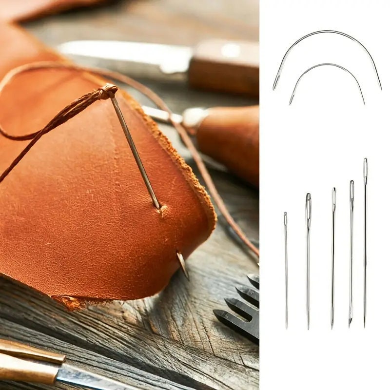 Leather Handcraft Set With Thimble | Needles