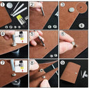 120pcs/ Set Snap Fasteners Kit | For Leather 12mm Metal Button Snaps Press Studs With 4 Setter Tools | 1 Hammer | 4 Color Leather Snaps