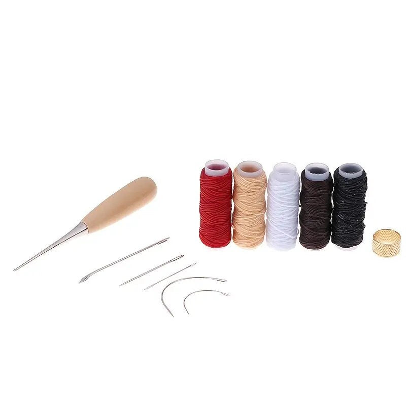Leather Handcraft Set With Thimble | Needles