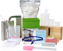 BOOWAN NICOLE Complete DIY Soap Making Supplies Kit Full Beginners Set Including Silicone Mold, Planer Wood Box, Soap Base, Spatulas