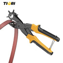 1pc TIQRI Multi-Functional Labor-Saving Punch | 6 Round Hole Sizes | Rotary Round Hole |  Leather Punch Tool For Belts | Watch Bands