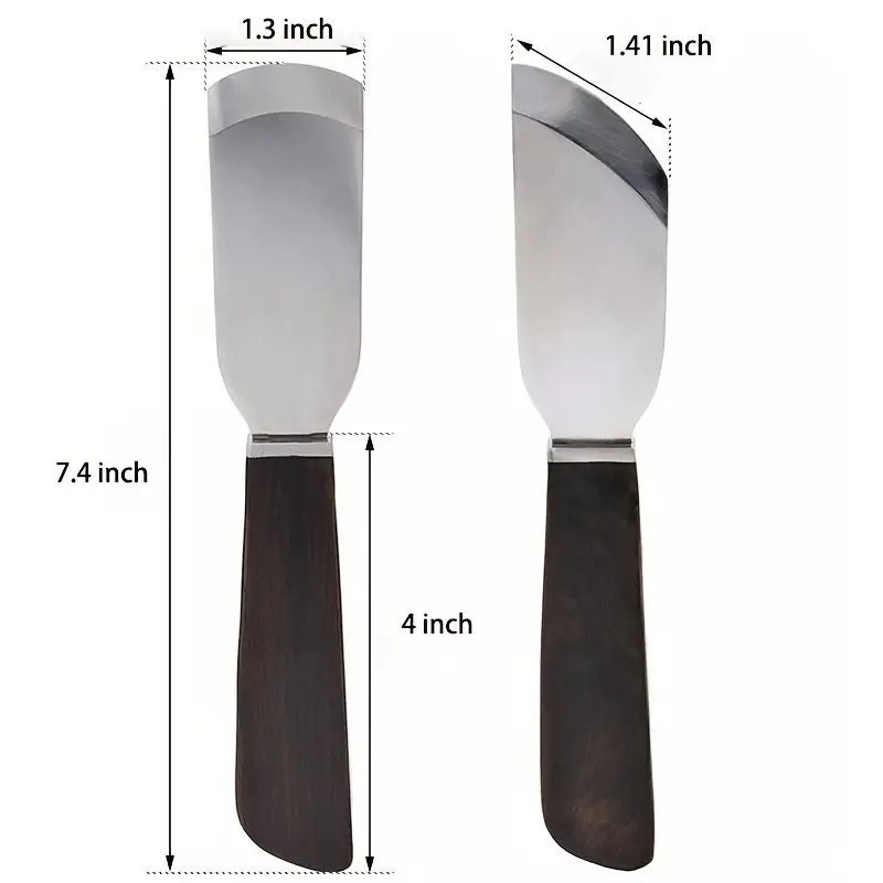 1pc Leather Thinning Knife Comfortable Ebony Handle Sharp Chrome Steel Blade Professional DIY Hand Leather Craft Tool