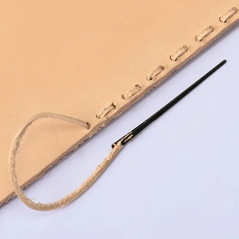 1pc Braiding Material Double Hole American Cowhide Rope Needle Leather Needle Leather Thread Needle Leather Art Making Tool