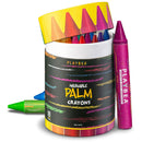 PLAYBEA 18 Colors Giant Crayons For Kids 2-4 Years | Non-Toxic Washable Crayons For Children Ages 4-8
