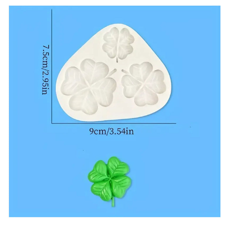 1 Clover Mold For Chocolate | 3D Silicone Mold | Four Leaf Clover Candy Mold
