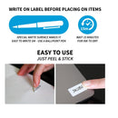 Ez Kids Clothing Self-Adhesive Labels No-Iron Write-On | Ideal For Children And Adults | Washer And Dryer Safe