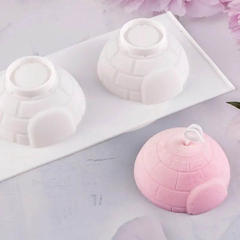 1pc Igloo Candle Silicone Mold 6.69*3.54inch For Candle Making