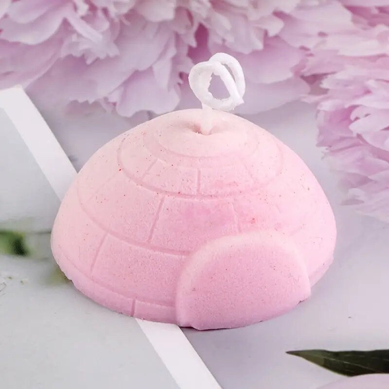 1pc Igloo Candle Silicone Mold 6.69*3.54inch For Candle Making