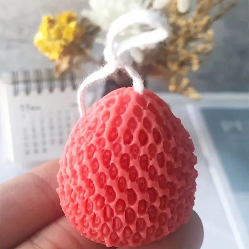 1pc | 2.05"*2.05" Strawberry Candle Mold Aromatherapy Silicone Mold Plaster Mold