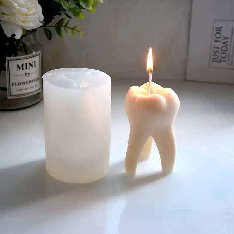 Candle Aromatherapy Silicone Mold | Teeth Mold | Plaster Aromatherapy Candle Ornament Making DIY Mold