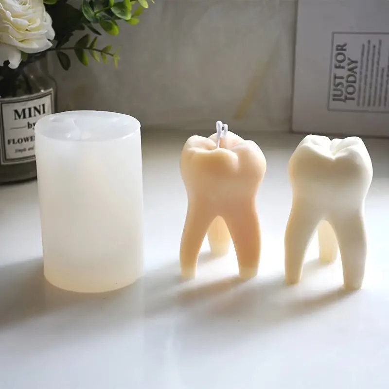 Candle Aromatherapy Silicone Mold | Teeth Mold | Plaster Aromatherapy Candle Ornament Making DIY Mold