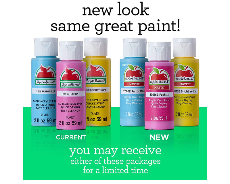 Apple Barrel Non-Toxic Multi-Purpose Acrylic Paint Set, 2 Fl Oz (Pack of  8), Assorted Colors, 8