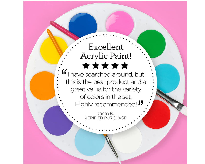 Apple Barrel Acrylic Paint Set, PROMOTCK 18 (2 fl oz/59 ml) Assorted Matte  Finish Colors For Painting, Drawing & Art Supplies, DIY Arts And Crafts  Acrylic Paint For Kids And Adults,36 Fl