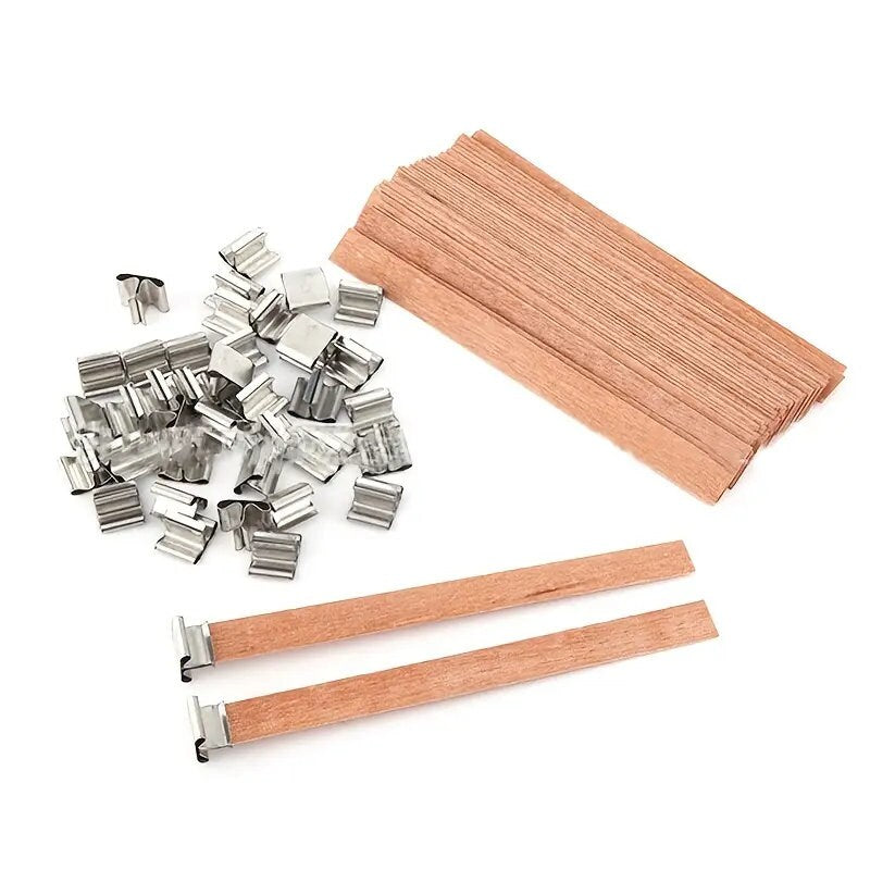 10pcs Aromatherapy Candle Wood Chip Light Core |  DIY Candle Wood Wick