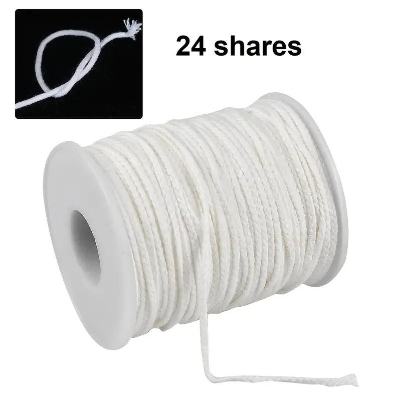 1 Roll 61m/66.7yd Candle Wicks Braided Cotton Candle Wicks Round Oil L