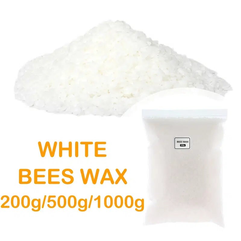 White Bees Wax 200 G/0.44 Lb. Bag | White | Wax Pastilles | For DIY Candle Making | DIY Projects | Lip Balms | Soap Making Supplies