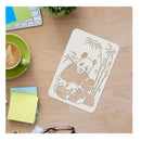 1Pc Panda And Bamboo Drawing And Painting Stencil 11.7x8.3 Inch Plastic Stencils