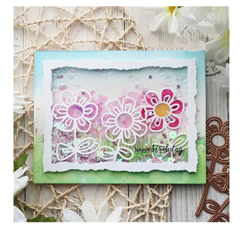 Small Flower Frame Cutting Dies For DIY Embossing Card Making