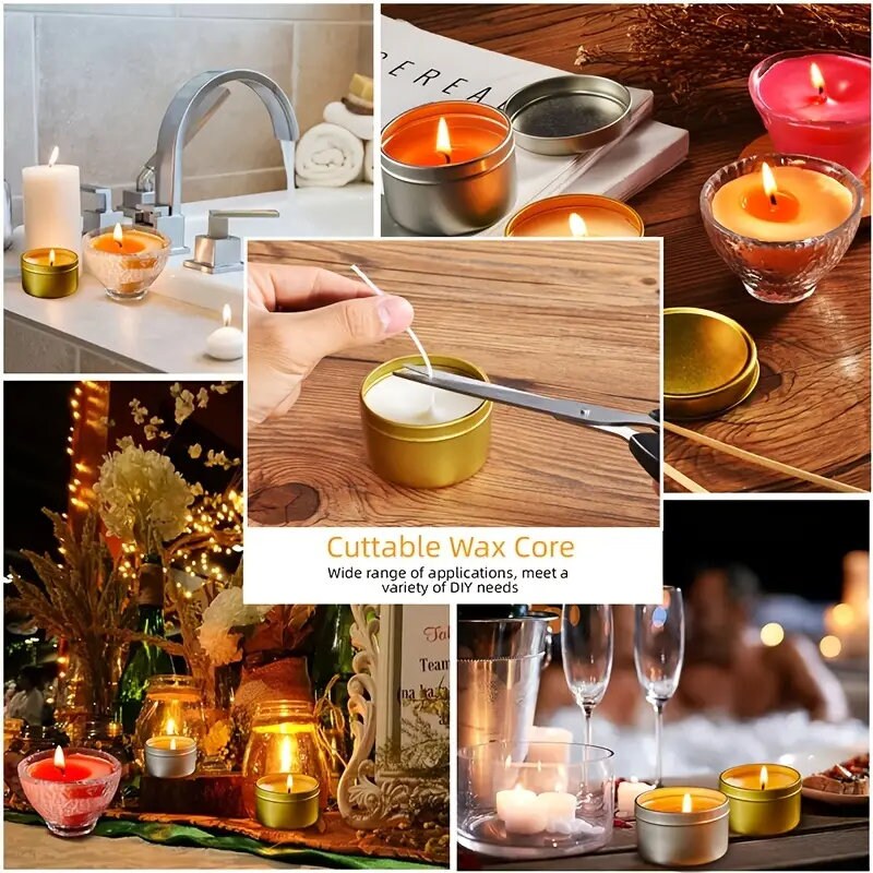 202pcs DIY Candle Tool Kit Set With Cuttable Wax Core | Centerer & Fixed Sticker