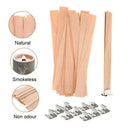 10pcs DIY Wooden Candle Wick | Aromatherapy Slotted Wooden Wick | Soy Wax Wooden Wick | Candle Wick | Wood Chip Wick With Base 0.24"/0.59"