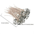 100pcs 6" Pretabbed Wicks | Candle Wicks For Soy Candles | Cotton & Paper Wicks For Candle Making