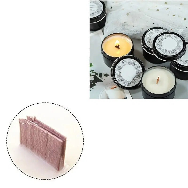 20pcs | 10 Wood Chips + 10 Clips | 5.12"*0.51" Scented Candle Wood Chip Wick Set