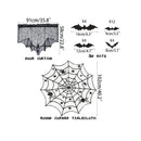 Anditoy 6 Pack Halloween Decorations Sets Spider Webs Tablecloth Fireplace Scarf Runner Round Cobweb Table Cover