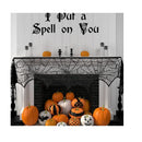 Anditoy 6 Pack Halloween Decorations Sets Spider Webs Tablecloth Fireplace Scarf Runner Round Cobweb Table Cover