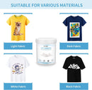 DTF Powder White Digital Transfer Hot Melt Adhesive 600g/21.2oz | DTG Pretreat Powder | for Direct Print on All Fabric