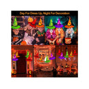 MZD8391 Halloween Decorations Light Up Witch Hats 8 Pieces