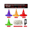 MZD8391 Halloween Decorations Light Up Witch Hats 8 Pieces
