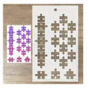 5X8in 1Pc The Puzzle Background DIY Layering Stencils Painting Scrapbooking Coloring Embossing