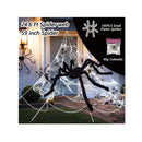 Outdoor Halloween Decorations 295'' | Halloween Spider Web Decor 59'' Scary Giant Spider 100 Small Fake Spiders