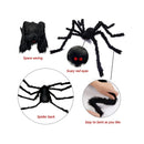 Outdoor Halloween Decorations 295'' | Halloween Spider Web Decor 59'' Scary Giant Spider 100 Small Fake Spiders