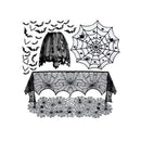 5 Pack Halloween Decorations | Round Black Lace Runner Tablecloth Cobweb