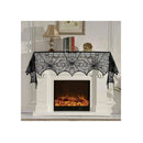 5 Pack Halloween Decorations | Round Black Lace Runner Tablecloth Cobweb
