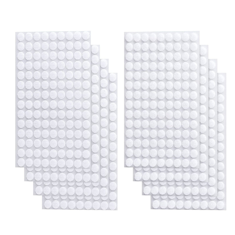 Self-Adhesive Dots | 1000 Pieces | Set Of 500 Pairs | 0.39 Inch Hook And Loop Dot Tape | 10mm Diameter