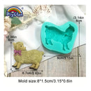 1 Piece Cute Duck Dog Sheep Cow Model Fondant Silicone Mold