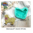 1 Piece Cute Duck Dog Sheep Cow Model Fondant Silicone Mold