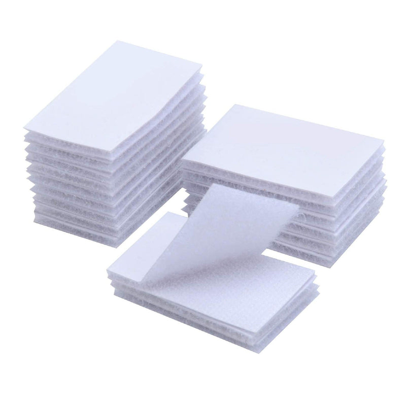 BRAVESHINE 18 Sets Of Adhesive Velcro Straps | Instead Of Nails Or Screws | White Double-Sided Adhesive Fabric Closure