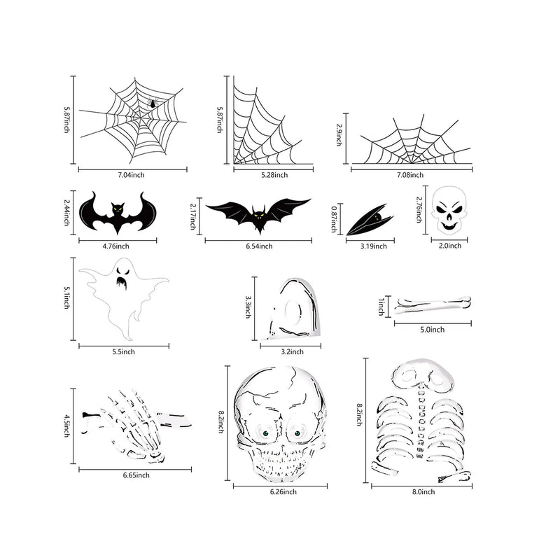 140 PCS Halloween Decorations Window Stickers