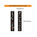 Outdoor Halloween Decorations | Trick or Treating & It is October Witches Front Porch Banners