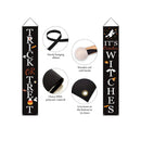 Outdoor Halloween Decorations | Trick or Treating & It is October Witches Front Porch Banners