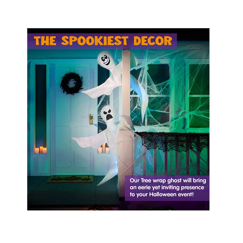 JOYIN 53" Bendable Tree Wrap Ghost for Halloween Decoration